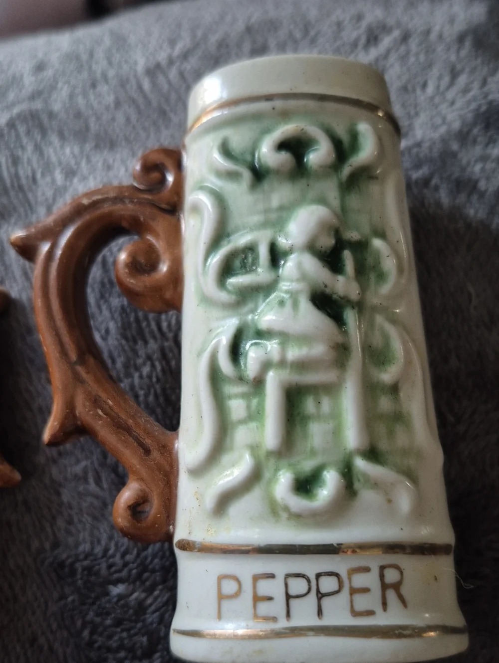 Vintage Beer Stein Salt & Pepper Shakers Made In Japan